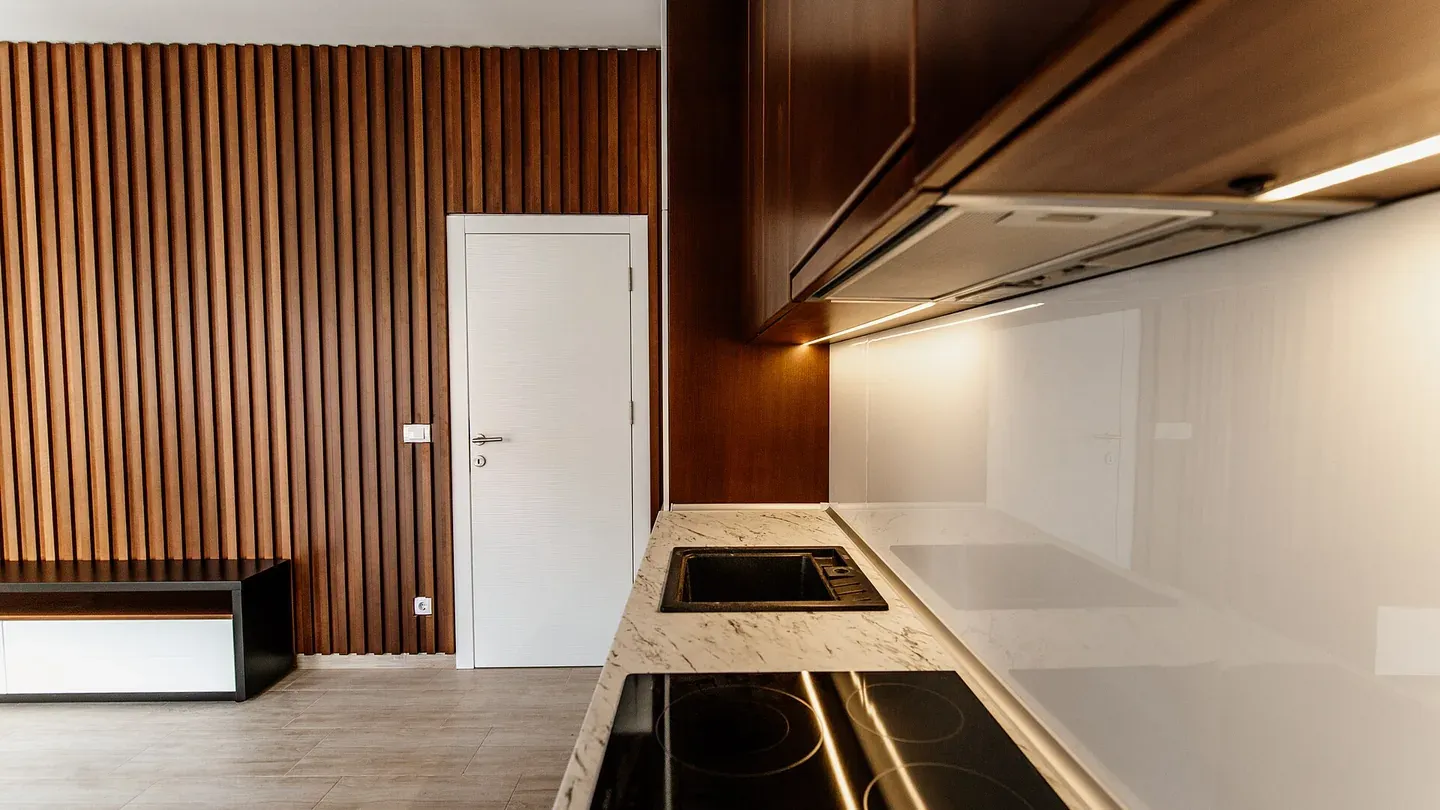A contemporary kitchen, shown for illustration for a Terrebonne project